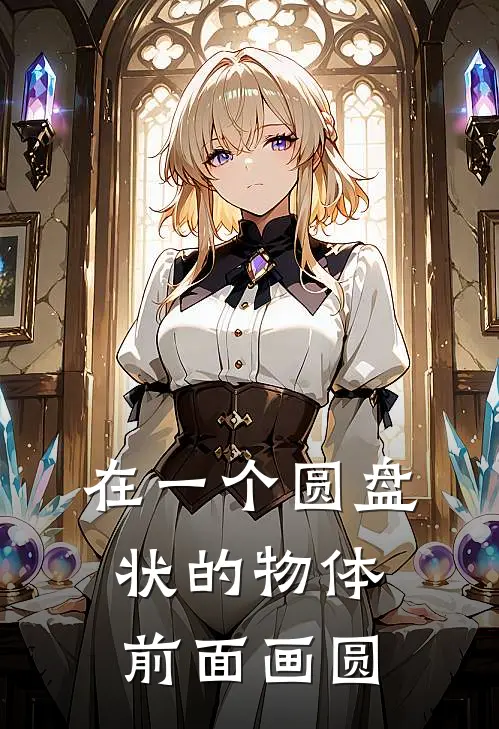 在一个圆盘状的物体前面画圆